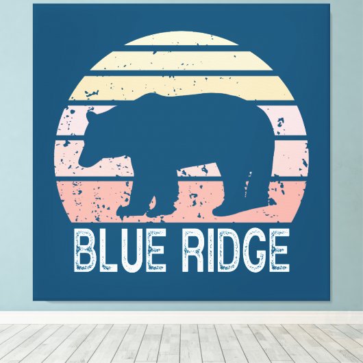 Blue Ridge Retro Beer Canvas Afdruk (Insitu (Houten vloer))