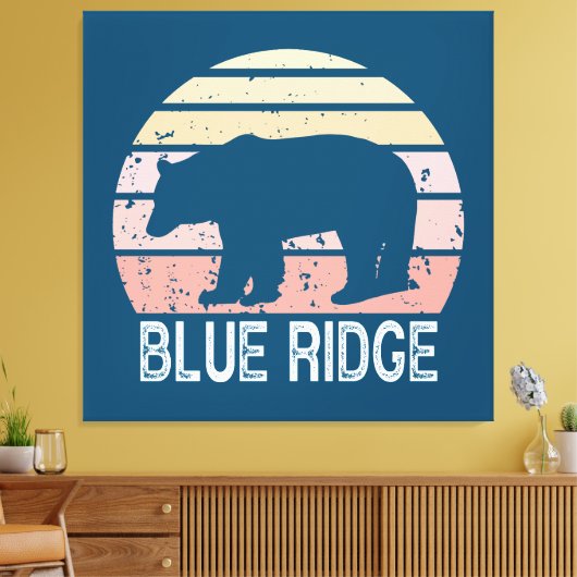Blue Ridge Retro Beer Canvas Afdruk (Insitu (Woonkamer))