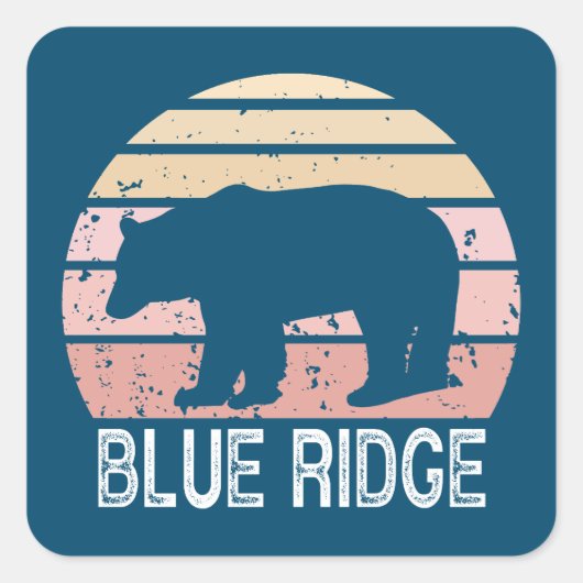 Blue Ridge Retro Beer Vierkante Sticker