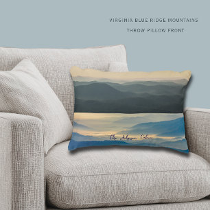 Blue Ridge-schemering tot dageraad Virginia accent Kussen