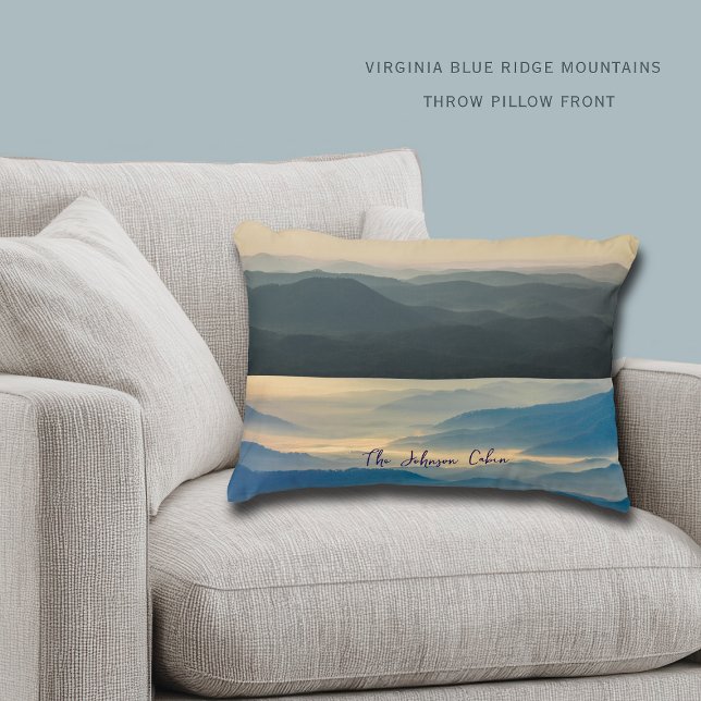 Blue Ridge-schemering tot dageraad Virginia accent Kussen (Creator heeft geüpload)