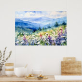 Blue Ridge Schilderachtige Landschapskunst Poster (Keuken)