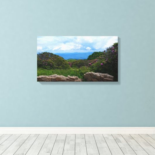 Blue Ridge Spring Canvas Print (Insitu (Houten vloer))
