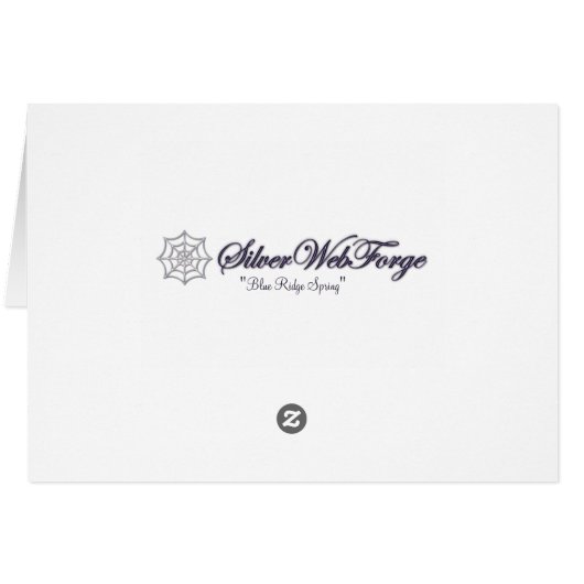 Blue Ridge Spring Card (Achterkant Horizontaal)