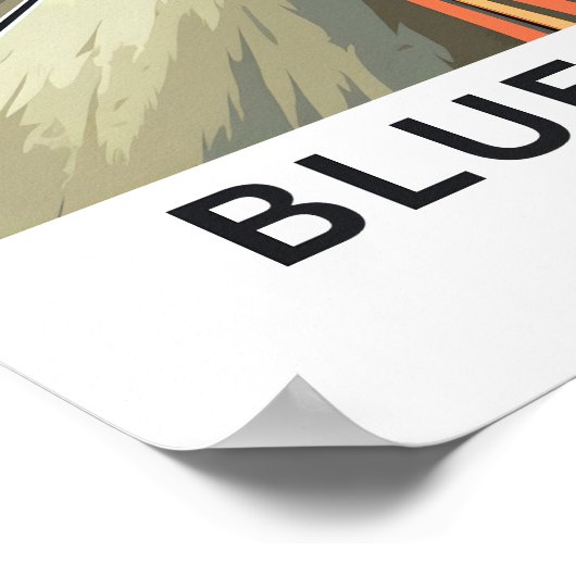 Blue Ridge tennessee Travel Print (Hoek)