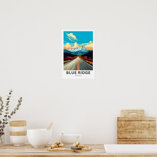 Blue Ridge tennessee Travel Print (Keuken)