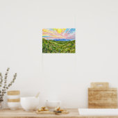 Blue Ridge Watercolor Study 2 Poster (Keuken)