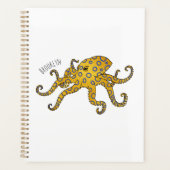 Blue-ringed octopus cartoon illustration planner (Voorkant)