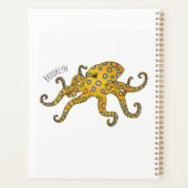 Blue-ringed octopus cartoon illustration planner (Achterkant)
