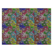 Blue Ringed Octopus Dot Art Tafelkleed (Voorkant (Horizontaal))