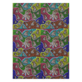 Blue Ringed Octopus Dot Art Tafelkleed (Voorkant)