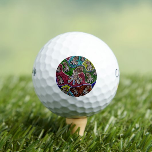 Blue Ringer Octopus Dot Art Golfballen (Insitu Shirt)