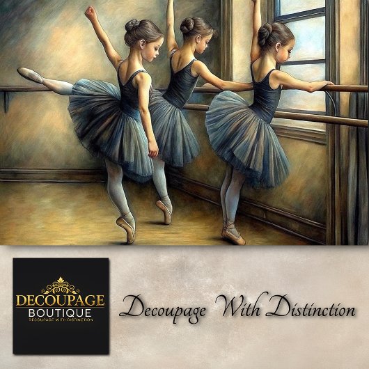 Blue Rio Ballerina Decoupage Tissuepapier