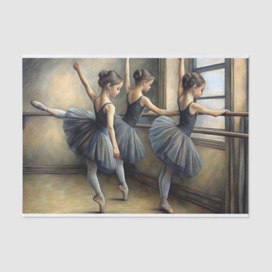 Blue Rio Ballerina Decoupage Tissuepapier (Voorkant)