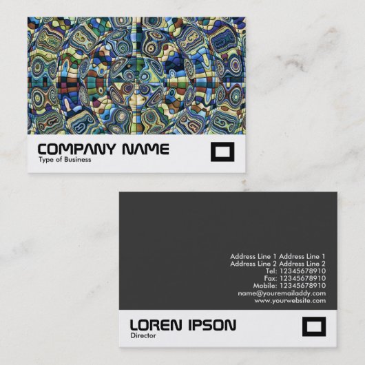 Blue Ripple Abstract Visitekaartje (Voorkant / Achterkant)