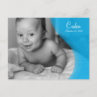 Blue Ripple-fotoaankondiging Aankondigingskaart