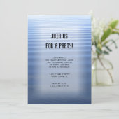 Blue Rippled Water All Purpose Party Invitation Kaart (Staand voorkant)