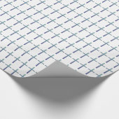 Blue Ripples-effect/Religieuze kruis Cadeaupapier (Hoek)