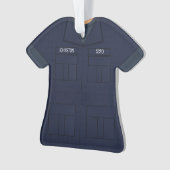 Blue Ripstop Uniform Personalized Occupation Ornament (voorkant)
