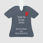 Blue Ripstop Uniform Personalized Occupation Ornament (achterkant)