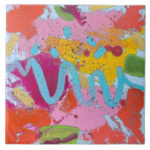 Blue River 6 x 6 keramische Tegel Tegeltje (Voorkant)