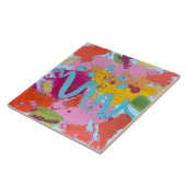 Blue River 6 x 6 keramische Tegel Tegeltje (Zijkant)