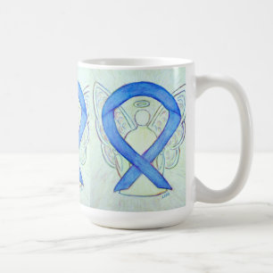 Blue River Awareness Ribbon Angel Art Mok