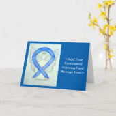 Blue River Awareness Ribbon Angel-kaarten Kaart (Gele Bloem)
