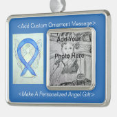 Blue River Awareness Ribbon Angel Ornament (Links)