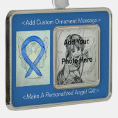 Blue River Awareness Ribbon Angel Ornament (Rechts)