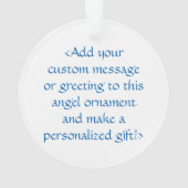 Blue River Awareness Ribbon Angel Ornaments Ornament (achterkant)