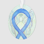 Blue River Awareness Ribbon Angel Ornaments Ornament (voorkant)