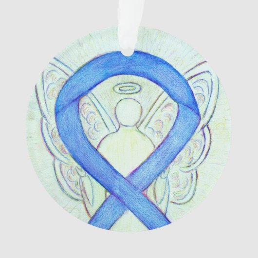 Blue River Awareness Ribbon Angel Ornaments Ornament (voorkant)