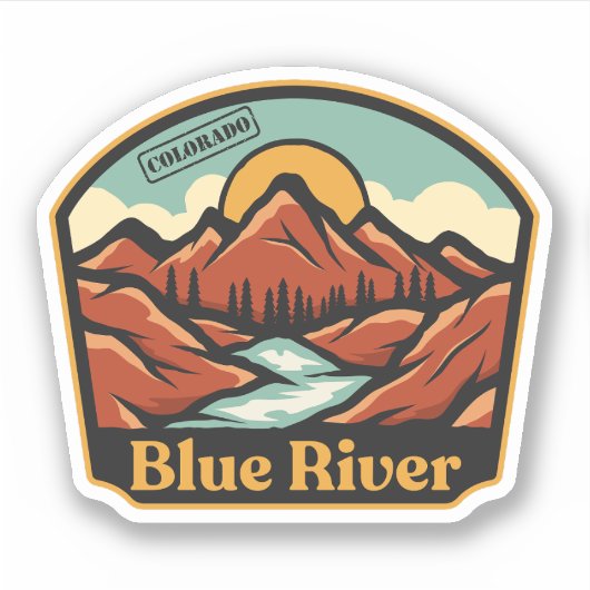 Blue River, Colorado Sticker (Voorkant)
