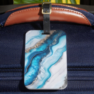 Blue River Marble Bagagelabel