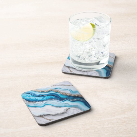 Blue River Marble Bier Onderzetter (Rechterzijde)
