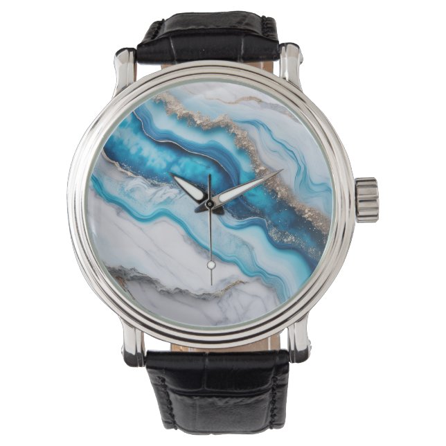 Blue River Marble Horloge (Voorkant)