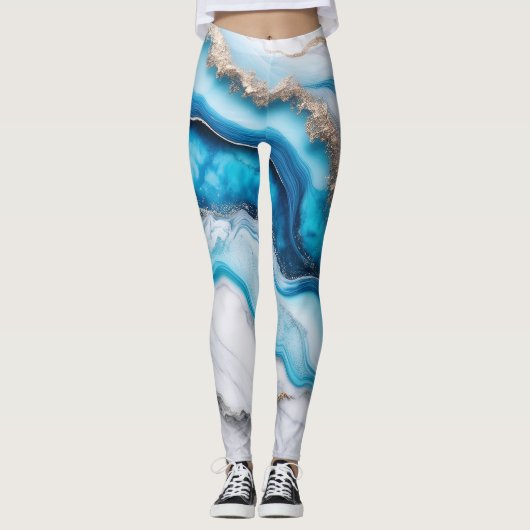 Blue River Marble Leggings (Voorkant)