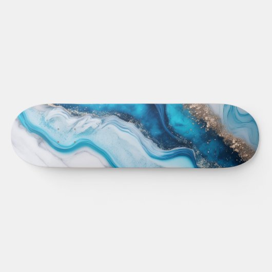 Blue River Marble Persoonlijk Skateboard (Horizontaal)