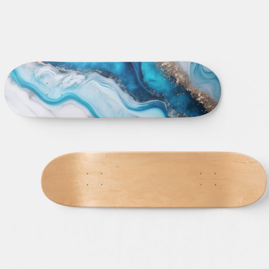 Blue River Marble Persoonlijk Skateboard (Horizontaal)