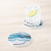 Blue River Marble Zandsteen Onderzetter (Zijkant)