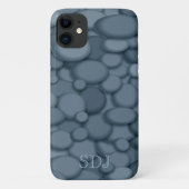 Blue River Rock Monogram Case-Mate iPhone Case (Achterkant)