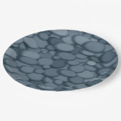 Blue River Rock Pebbles Art Papieren Bordje (Gekanteld)