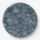 Blue River Rock Pebbles Art Papieren Bordje (Voorkant)