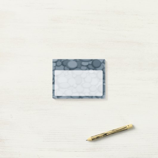 Blue River Rock Pebbles Art Post-it® Notes (Op bureau)