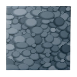 Blue River Rock Pebbles Art Tegeltje