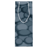 Blue River Rock Pebbles Art Wijn Cadeautas (Achterkant)