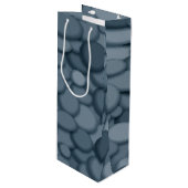 Blue River Rock Pebbles Art Wijn Cadeautas (Voorkant Gekanteld)