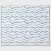 Blue River Strepen Verjaardag Cadeaupapier (Vlak)