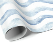 Blue River Strepen Verjaardag Cadeaupapier (Rol Hoek)